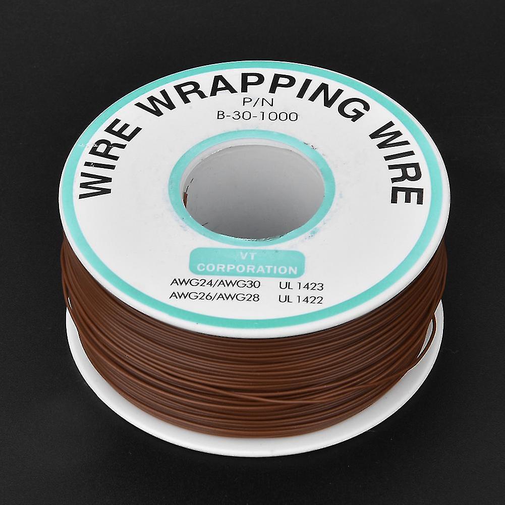 Brown OK Wire Printed Circuit Board Repairing Accessory Tin Plated Copper 30AWG Wrapping Jumper Wire 300m