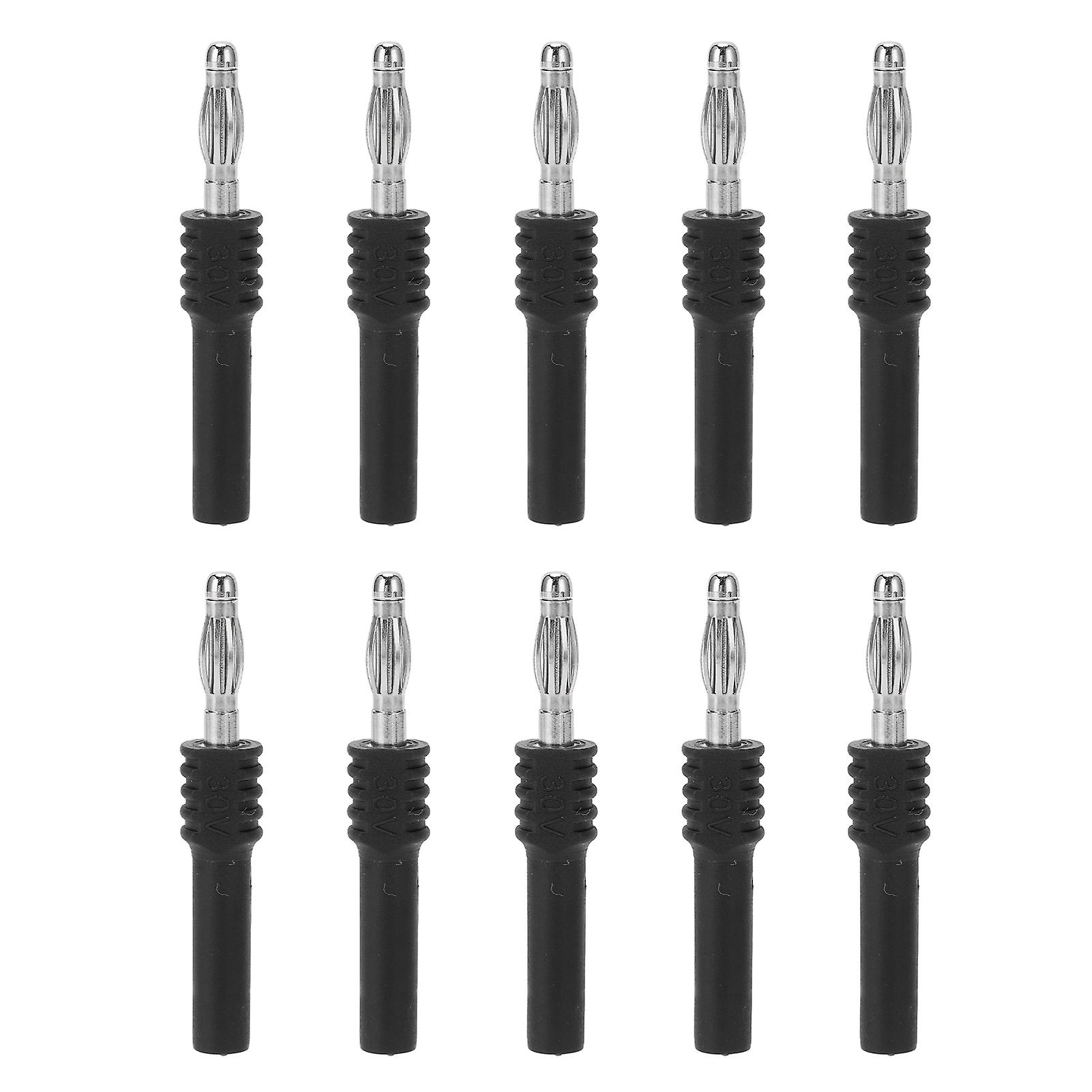 10pcs J.20025 Banana Plug Connector 4mm Male To 2mm Female Multimeter Banana Connector Adapter For Industryblack