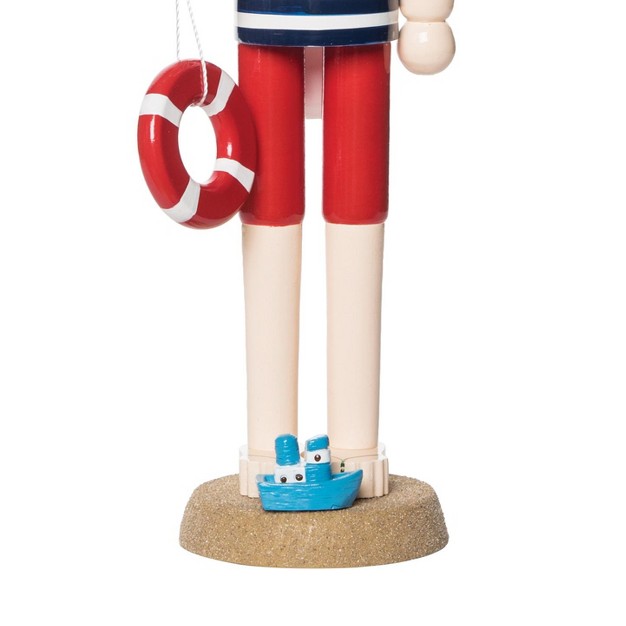 Gallerie Ii Beach Santa W life Buoy Figurine