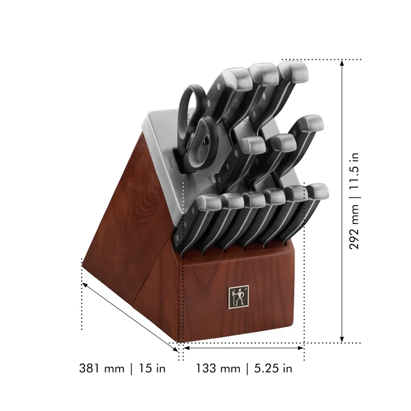 Henckels Statement 14-Piece Stainless Steel German Self-Sharpening Knife Block Set