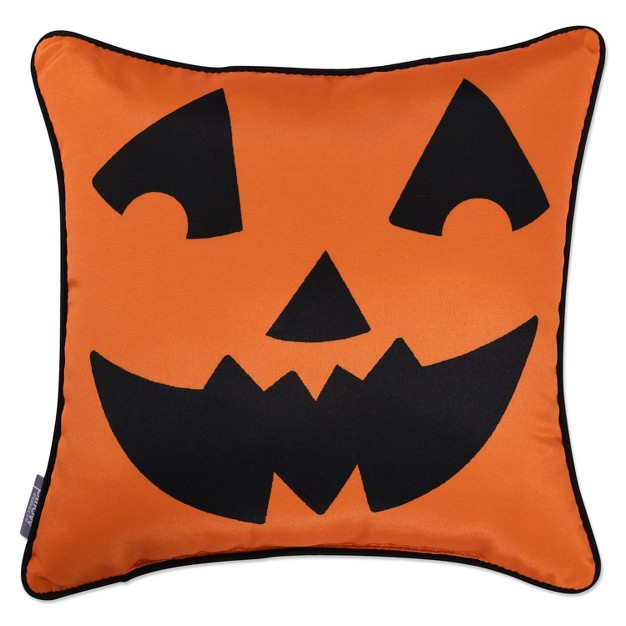 Square Throw Pillow Orange black Pillow Perfect