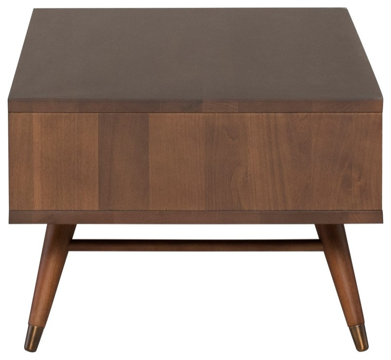 Damiano Coffee Table Walnut   Midcentury   Coffee Tables   by Peachtree Fine Furniture  Houzz