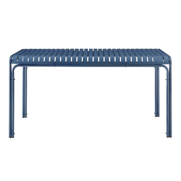 Otis Outdoor Table in Dark Blue