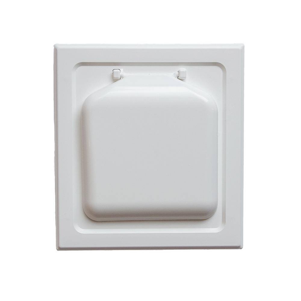 No Pest Vent 4 in. Wide-Mount Dual Door Wall Vent in White NPWRW