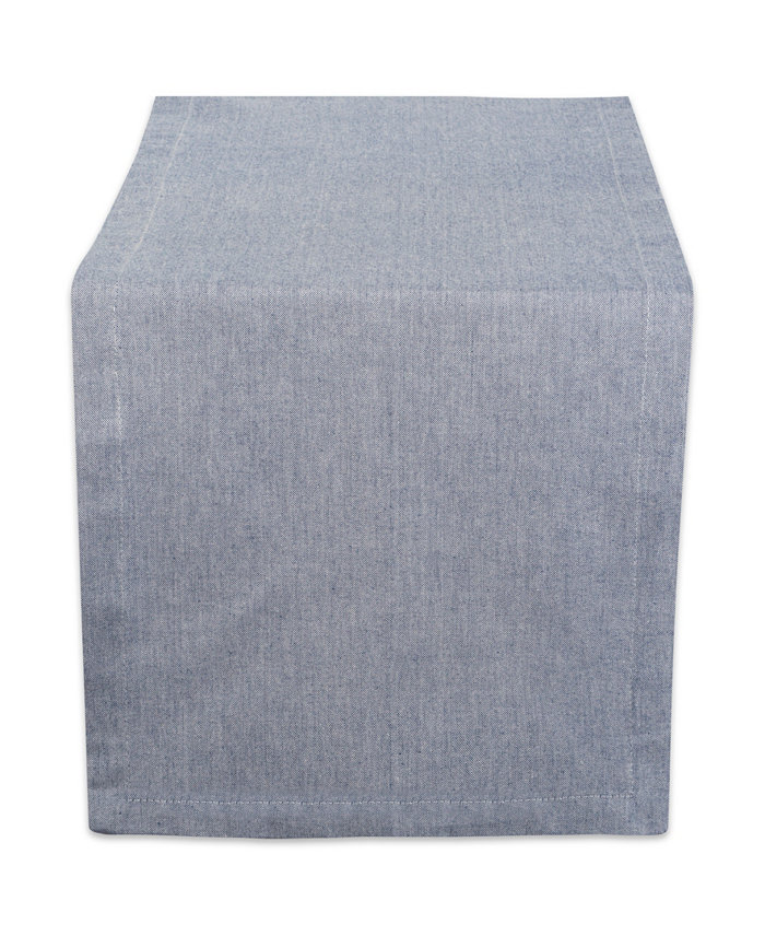 Design Imports Solid Chambray Table Runner 14 x 108