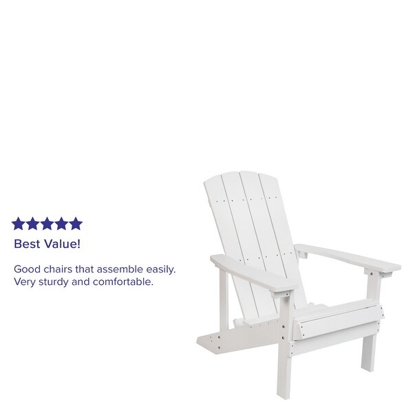 Allweather Poly Resin Wood Outdoor Adirondack Chair (Set of 4)