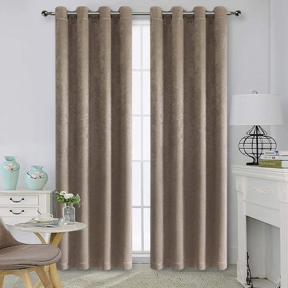 Thermal Insulated Blackout Grommet Top Curtain Panel Pair 52\