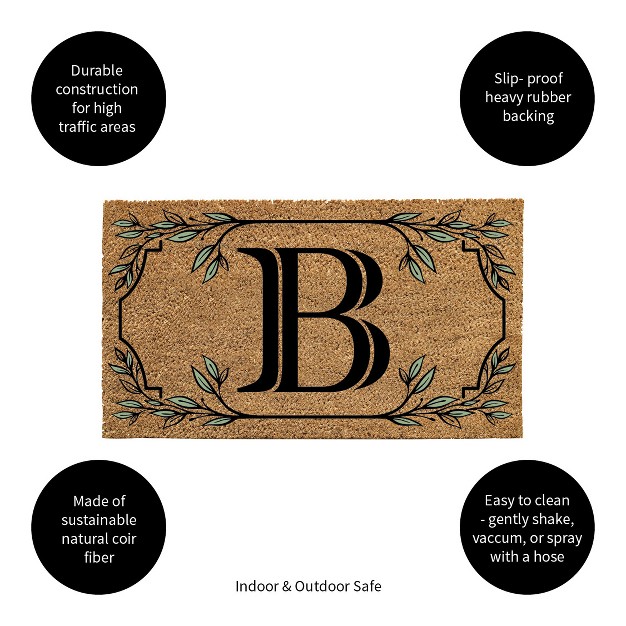 X 16 quot Monogram Coir Mat Letter quot b quot