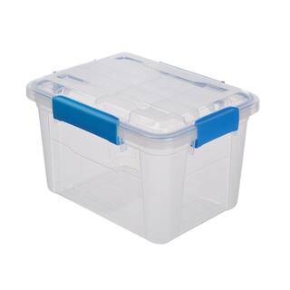 Ezy Storage 18L19Qt Waterproof Clear Latch Tote IP-67 FBA34060