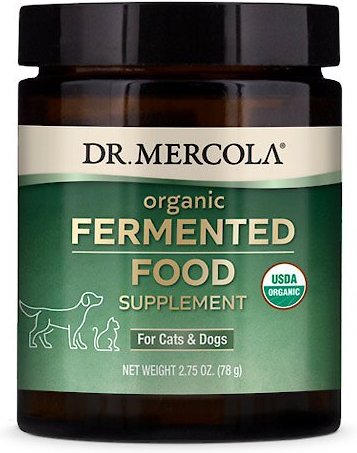 Dr. Mercola Organic Fermented Powder Digestive Supplement for Dogs and Cats， 2.75-oz bottle