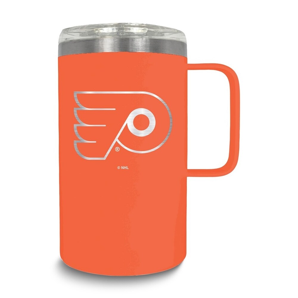 NHL Philadelphia Flyers Stainless Steel 18 Oz. Hustle Mug with Lid