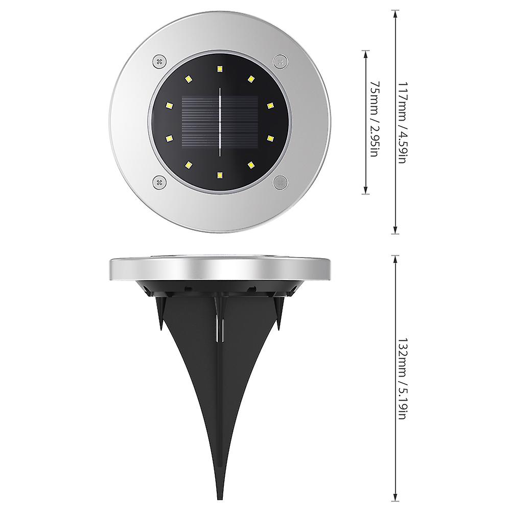 Tomshine Solar Power Energy Ground Lawn Lamp 4 Pack Sensitive Light Sensor Ip65 Water Resistance Smd2835 For Patio Yard Garden Pathway Outdoor No.2932