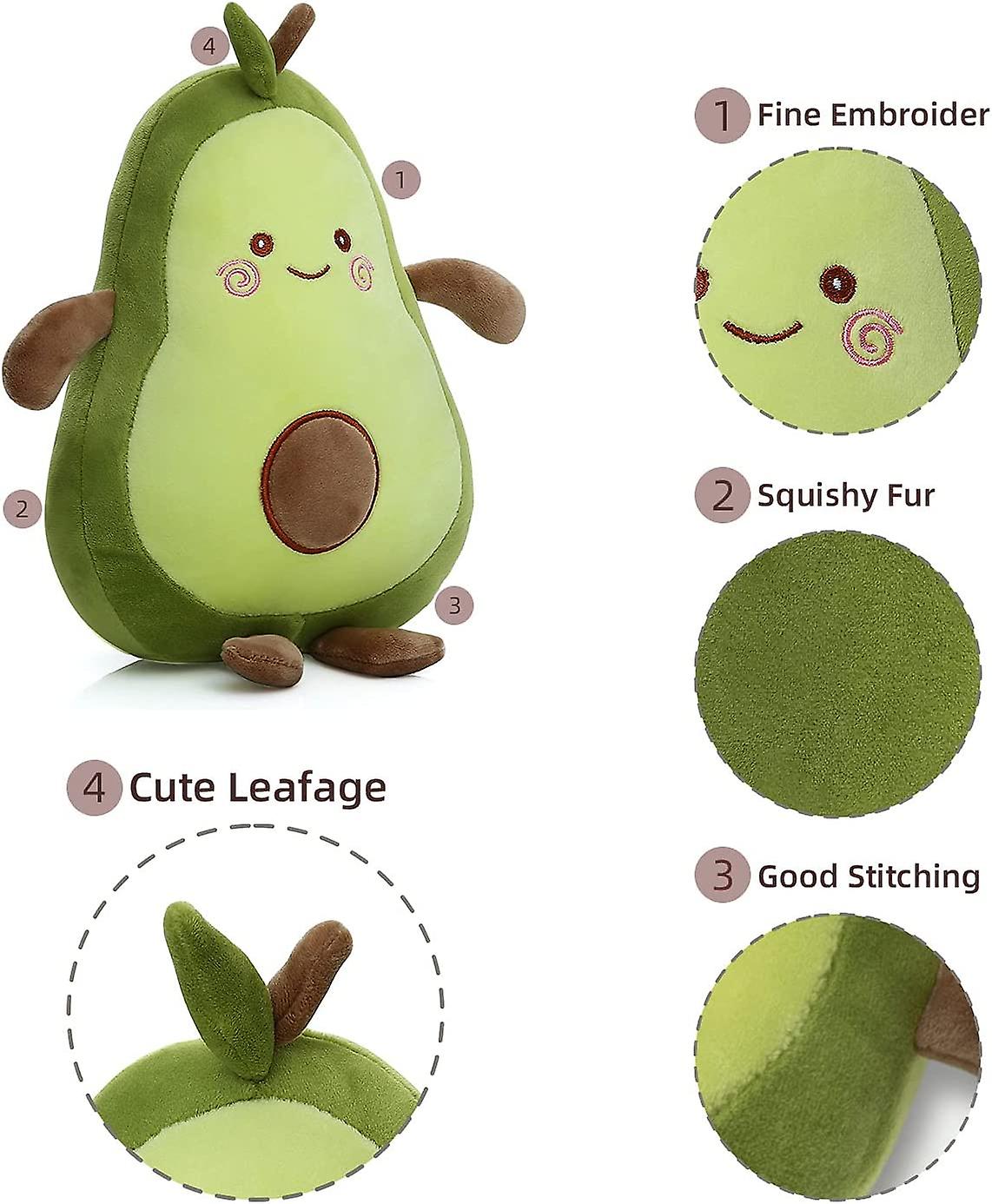 Avocado Stuffed Animal 11.5 Inch Plushies Squishy Snuggle Plush Toys Soft Kawaii Food Shaped Plushie Fruit Series Hugging Pillow For Kids/toddlers/tee