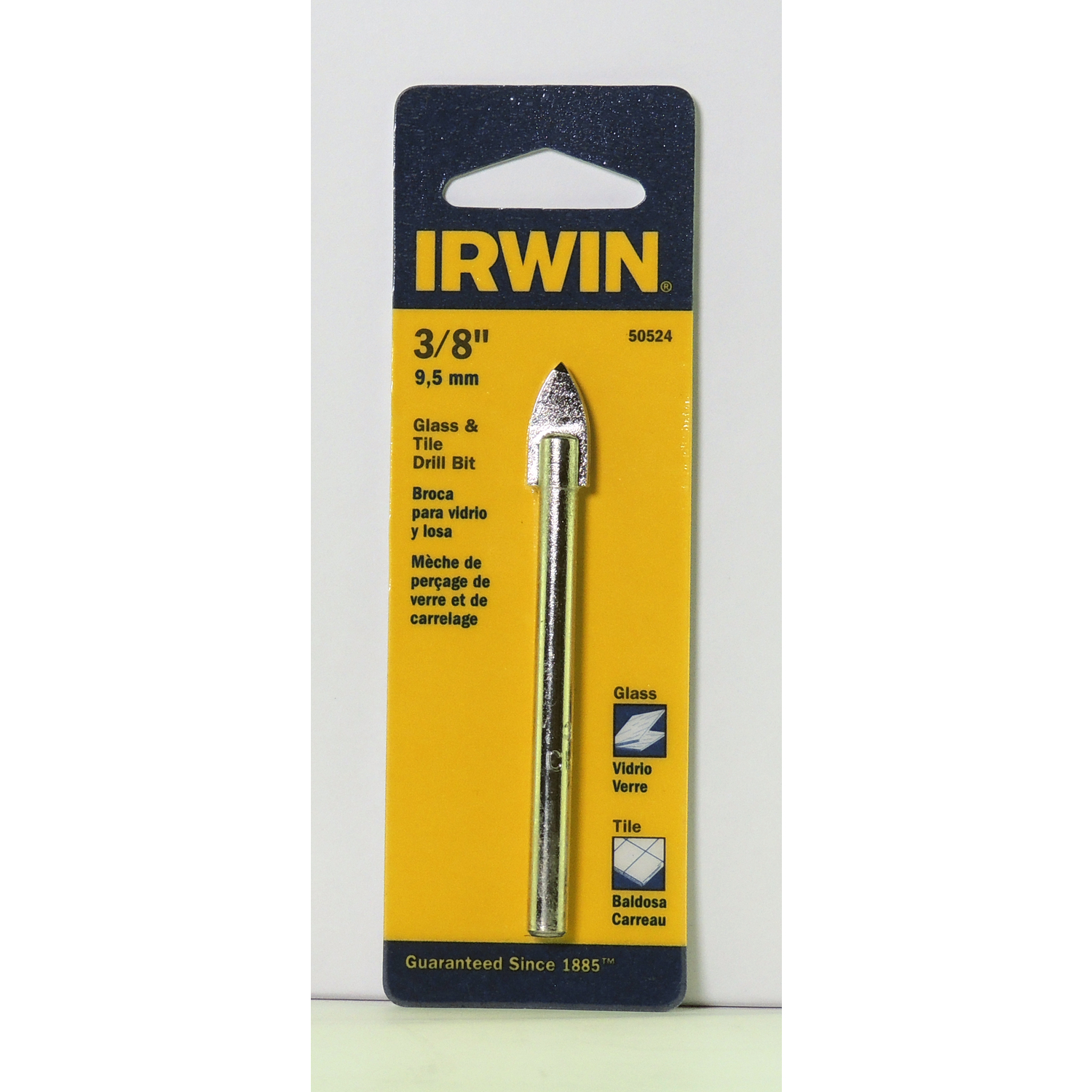 Irwin 3/8 in. X 4 in. L Carbide Tipped Glass And Tile Drill Bit 1 pc