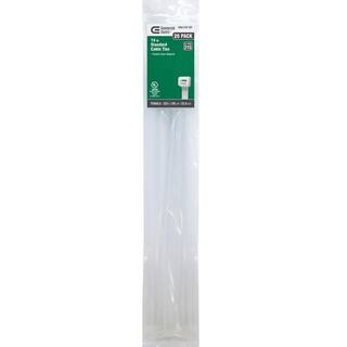 Commercial Electric 14 in. Cable Tie Natural (20-Pack) GT-370ST(20)