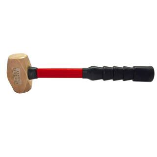 URREA 30 oz. Brass Head Hammer With Fiber Glass Handle With Rubber Cover 1430FV