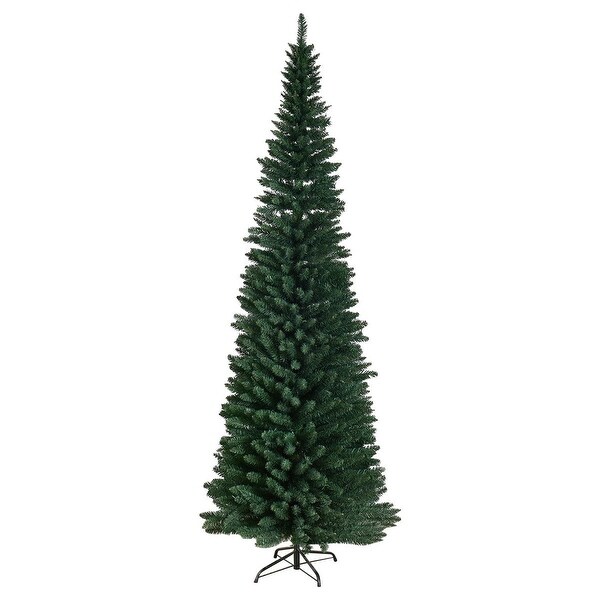 Costway 9Ft PVC Artificial Pencil Christmas Tree Slim w/ Stand Home