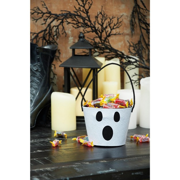 Gallerie Ii Ghost Felt Halloween Candy Bucket Decoration