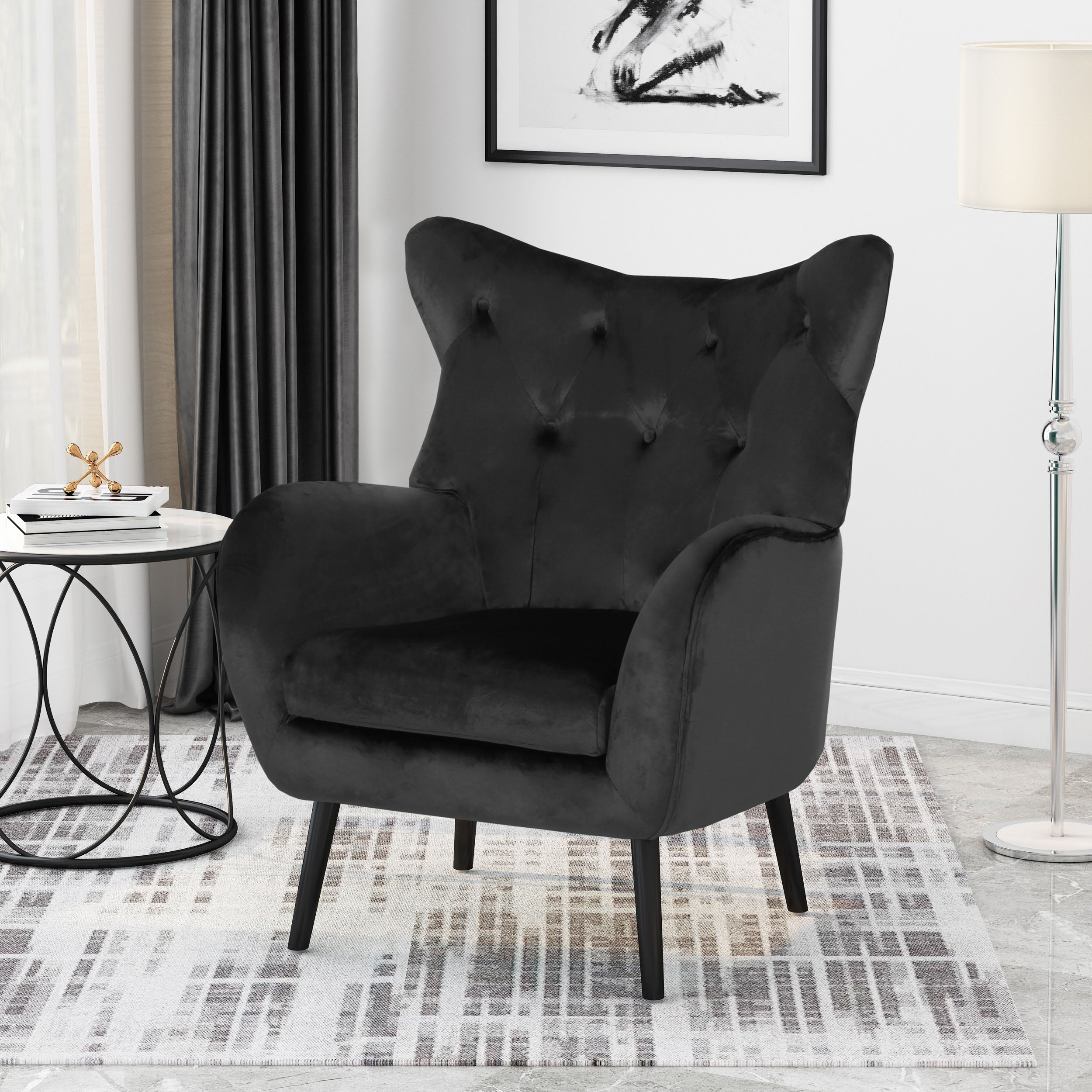 Leyland Velvet Accent Chair