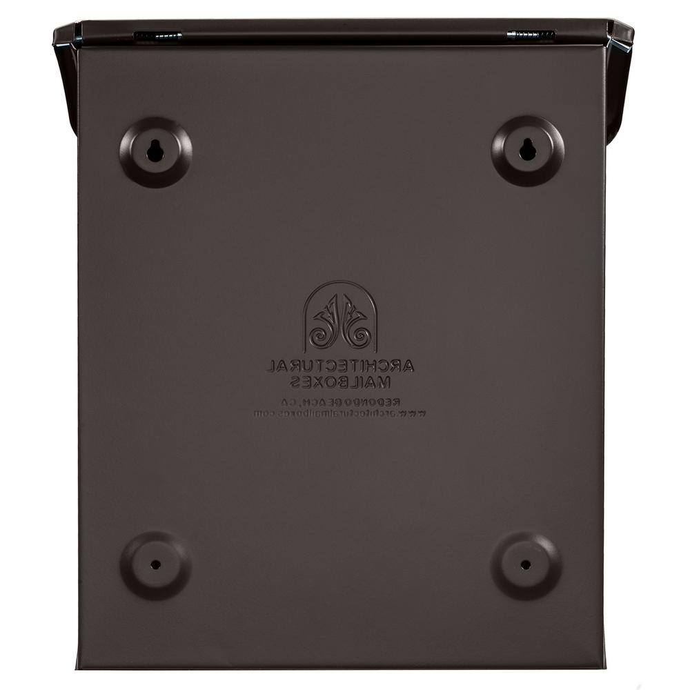 Architectural Mailboxes Bordeaux Rubbed Bronze Medium Steel Locking Wall Mount Mailbox 2697RZ-10
