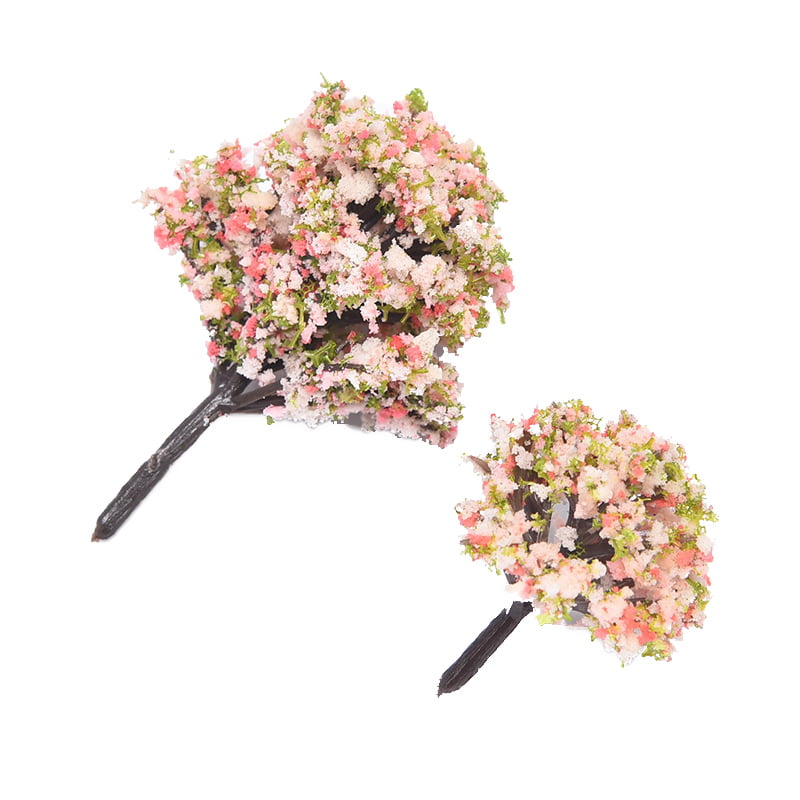 MageCrux Mini Peach Blossom Trees Micro Landscape Dollhouse Garden Decoration Accessory