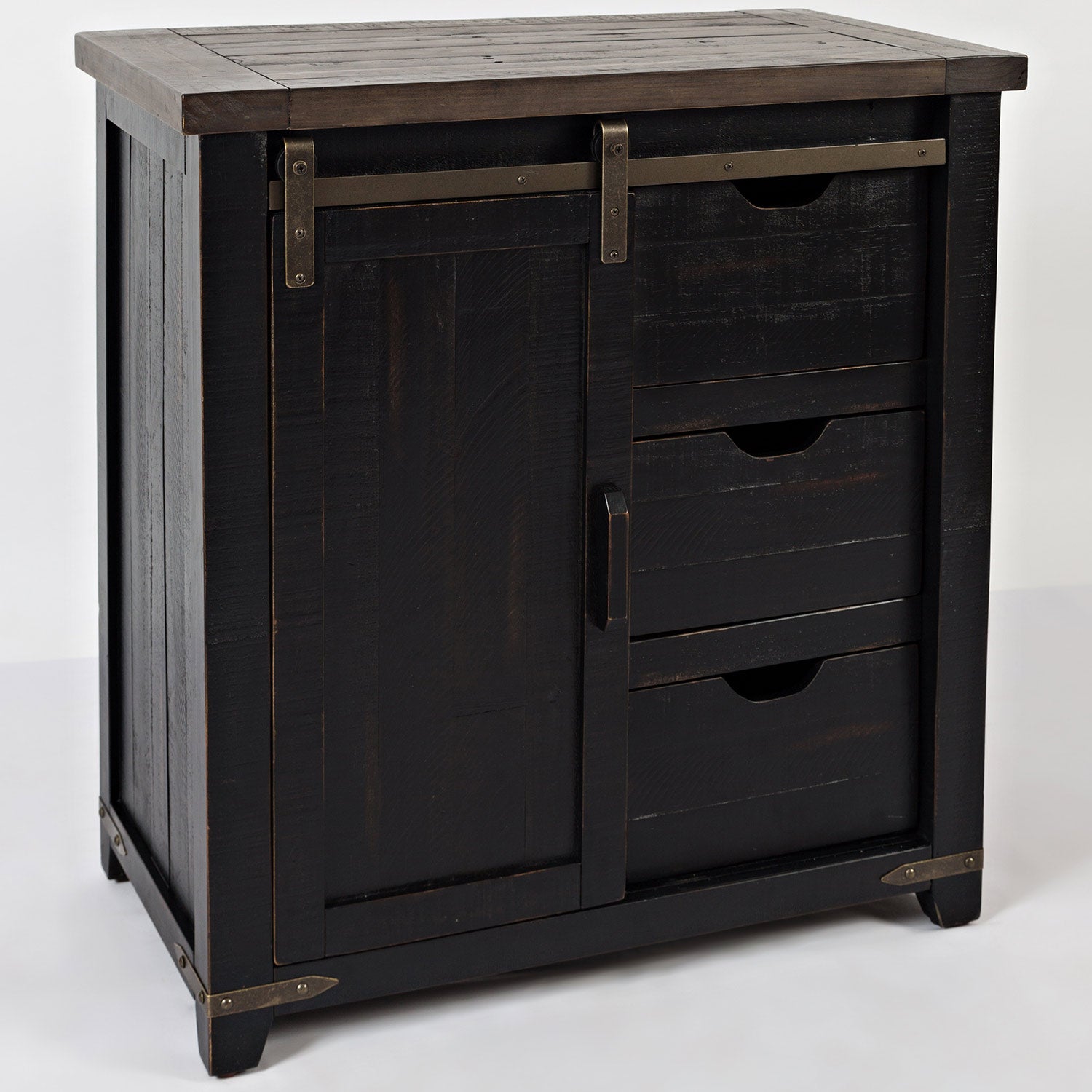 Loft 32 Barn Door Storage Cabinet in Vintage  black