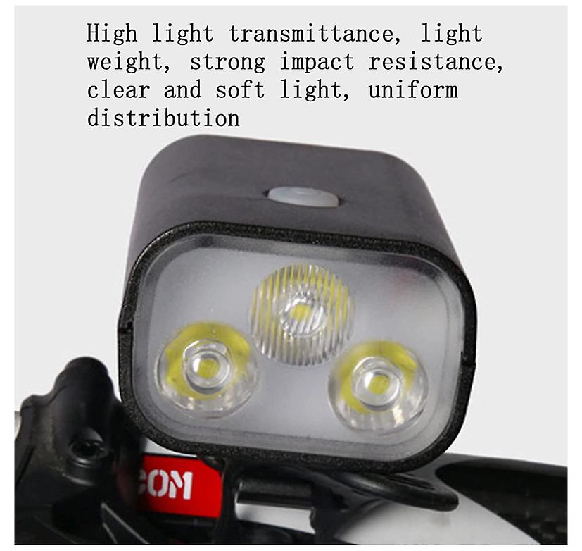 Bicycle Light T6 Flashlight Night Riding Super Bright Headlight Rechargeable Bicycle Light Strong Light Riding Equipment (Black)