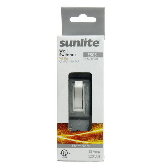 Sunlite 08100 SU E505 On/Off Grounded Toggle Switc...