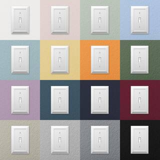 AMERELLE Deerfield 2 Gang 1-Toggle and 1-Duplex Composite Wall Plate - White 2040TDW