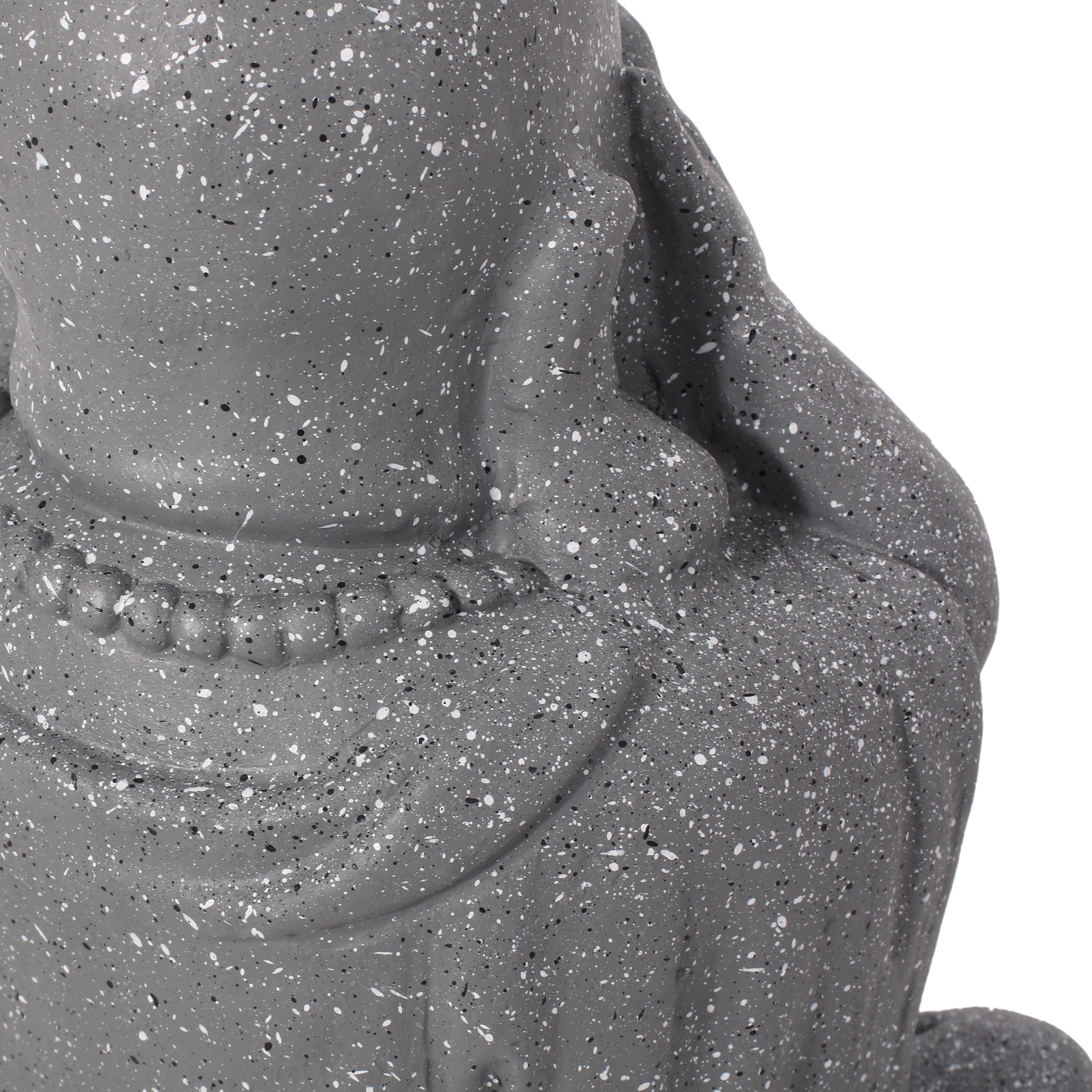 Conneaut Outdoor See No Evil Monk Garden Statue, Stone Gray