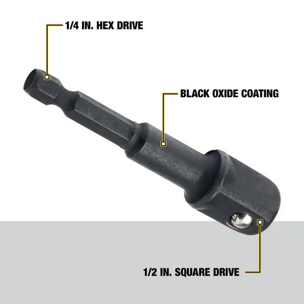 DEWALT 1/4 to 3/8 IMPACT READY Socket Adaptor