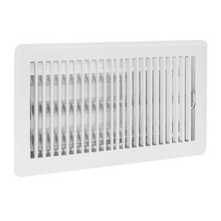 EZ-FLO 12 in. x 6 in. Steel Floor Diffuser White 61638