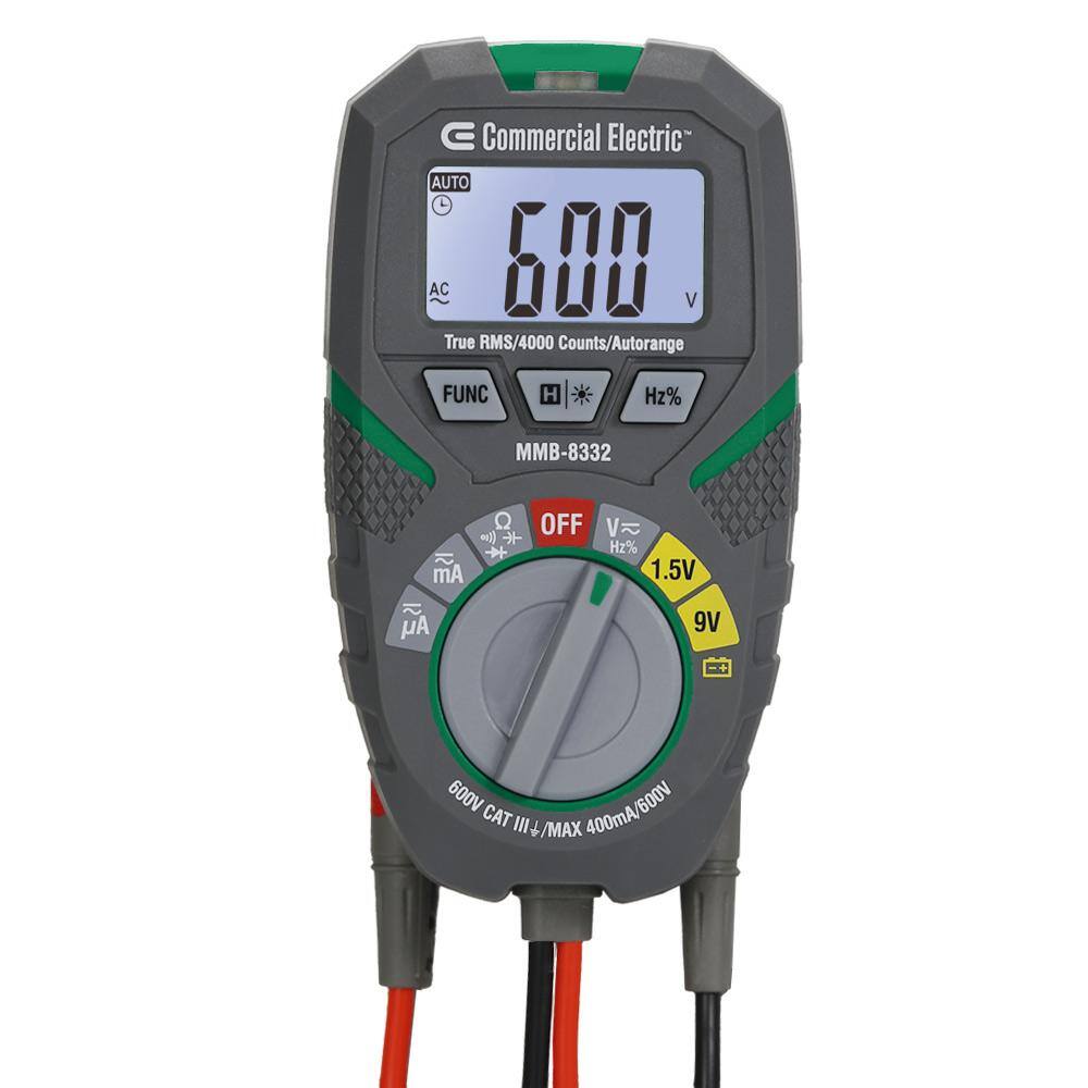 Commercial Electric Compact Auto-Ranging Multi-Meter MMB-8332