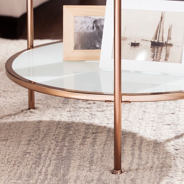 SEI Furniture Grant Gold Copper Side Table