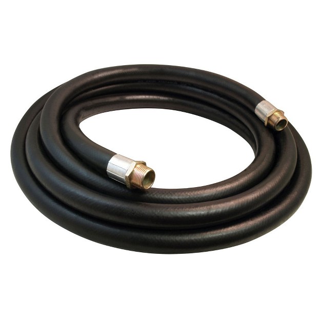 Apache 98108545 Farm Fuel Tractor Transfer Hoses With 1 Inch Diameter And 10 Foot Length For Gasoline Oil And Diesel Black 2 Pack