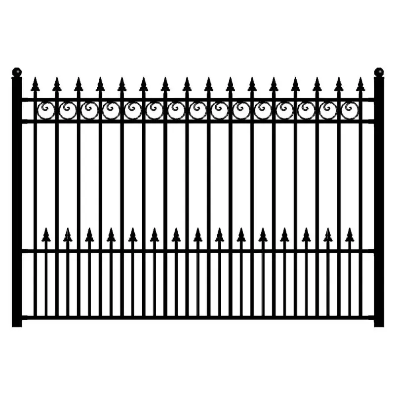 Manufacturer Supply Nice Price Hot Dipped Galvanized With Powder Coated Steel Picket Fence