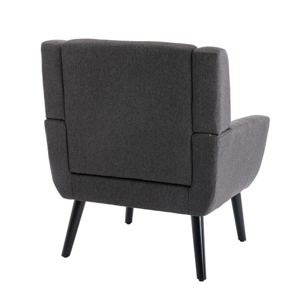 Modern Soft Upholstered Ergonomics Accent Chair Living Room Chair Bedroom Chair Home Chair With Black Legs For Indoor Home