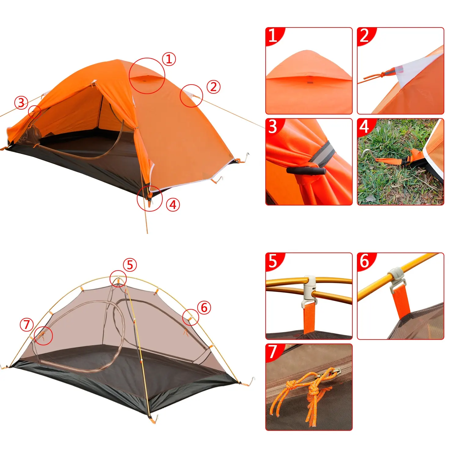 CLM Lightweight Waterproof Foldable Outdoor Ultralight Sunshade 2 Person Hiking Beach tent