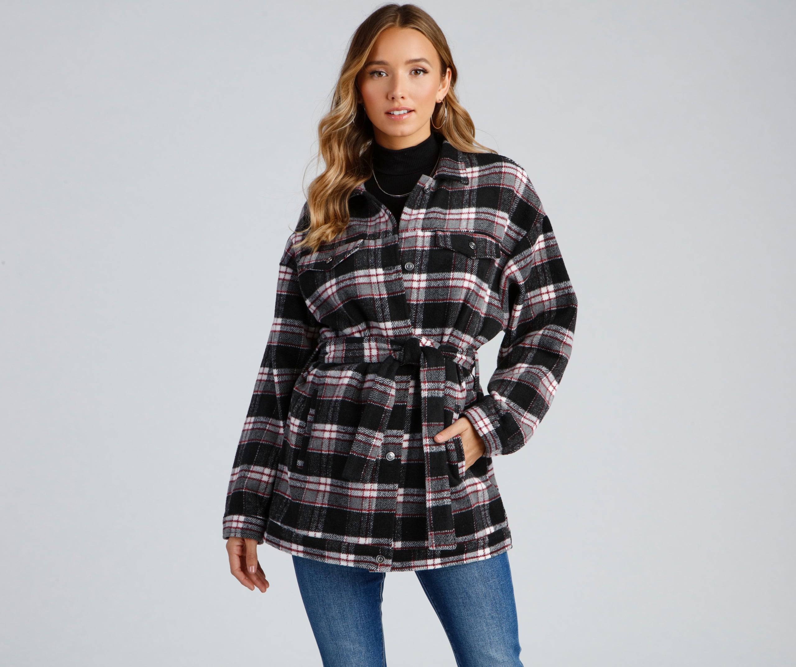 The One Belted Flannel Shacket