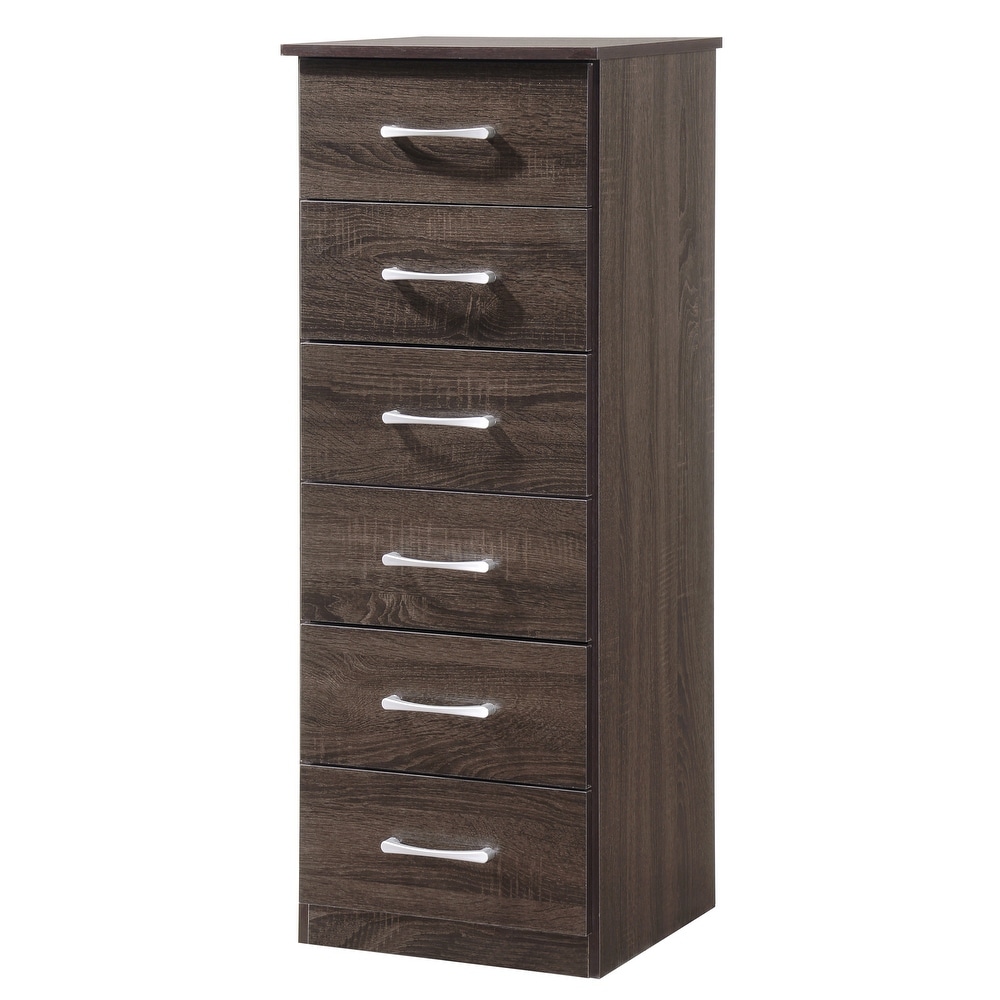 Boston 6 Drawer Chest of Drawers (18 in L. X 16 in W. X 46 in H)