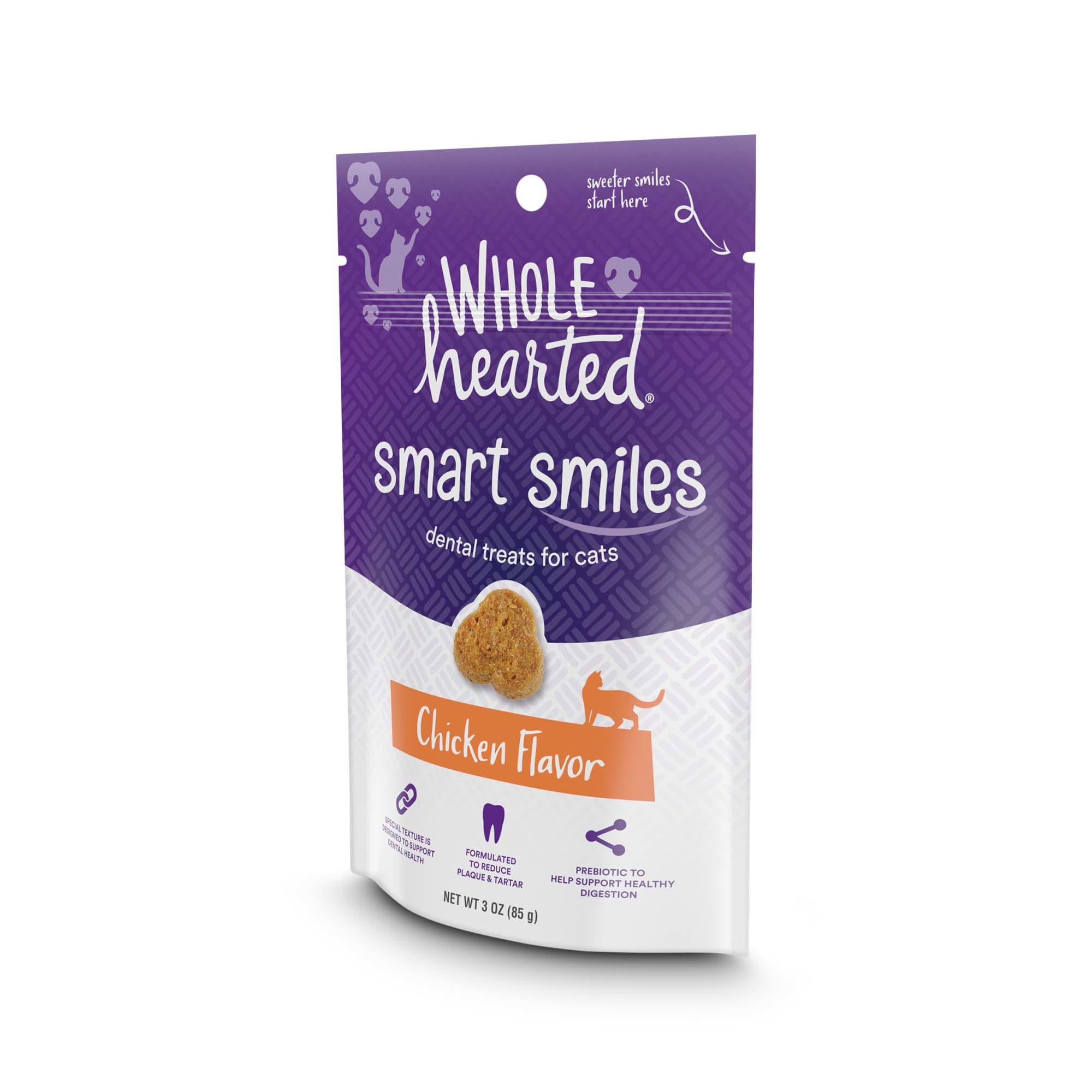 WholeHearted Smart Smiles Chicken Flavor Cat Dental Treats， 3 oz.