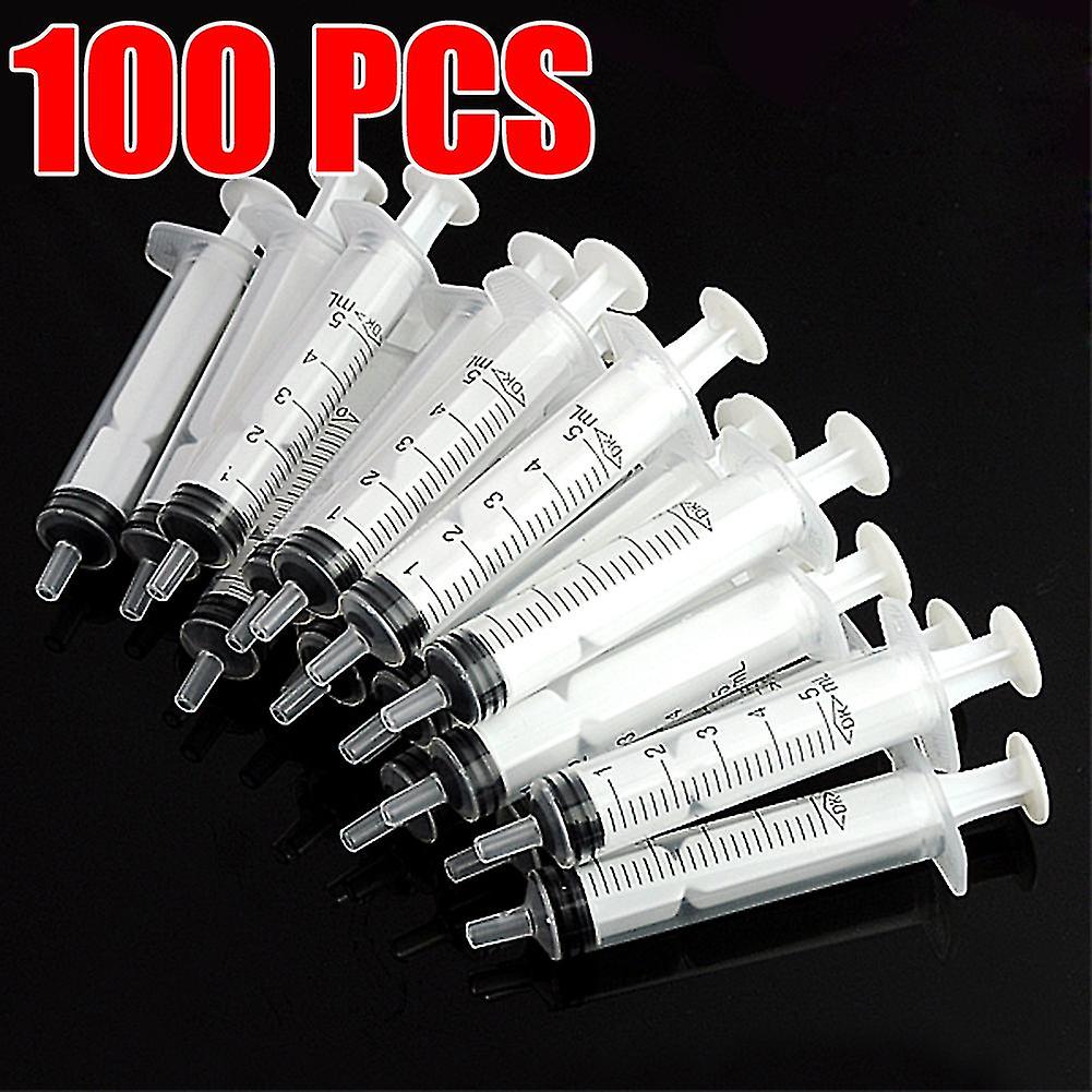 No Needle! 5 10 20 50 100pcs Reusable 5ml Hydroponics Plastic Nutrient Sterile Health Measuring Nutrient Syringe Tools Sampler