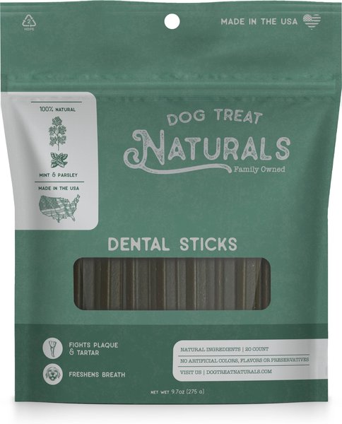 Dog Treat Naturals Dental Superfood Veggie Fresh All Stages Natural Chews Sticks Dog Treats， 20 count