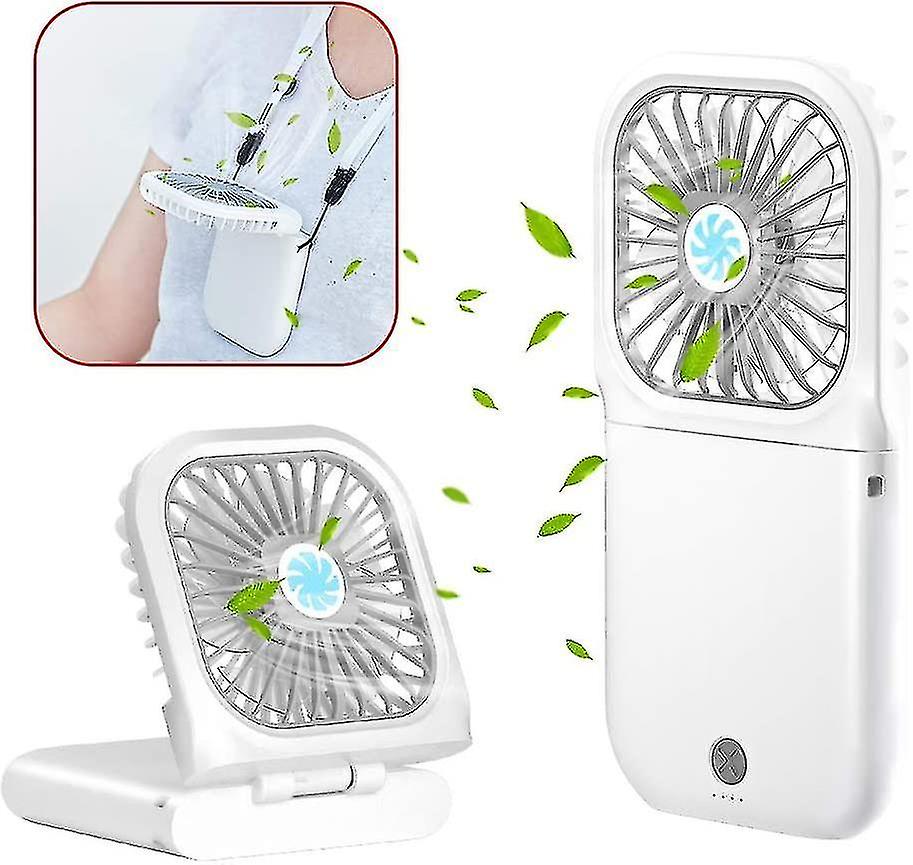 Handheld Fan， Small Personal Fan With 3 Speeds Neck Fan Rechargeable Portable Fan， Powerful Mini Usb