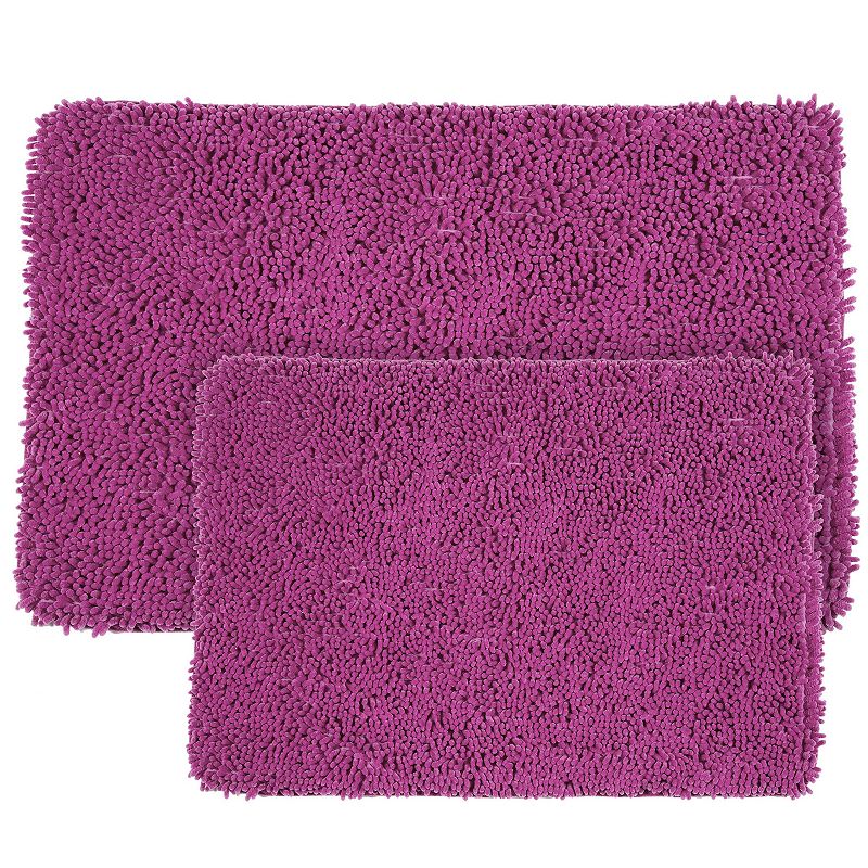 Portsmouth Home 2-piece Memory Foam Shag Bath Mat