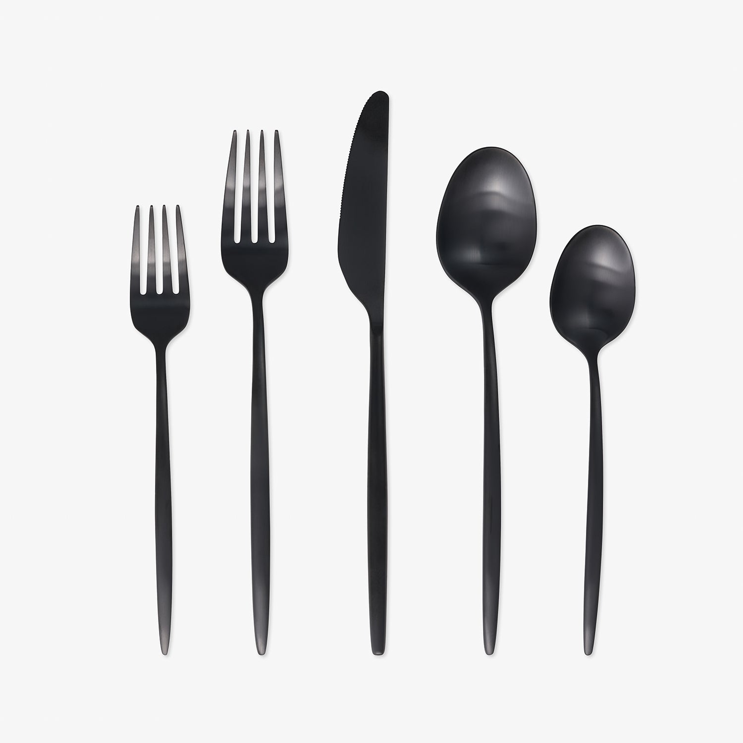 Gaze Black Satin 20-Piece Flatware Set