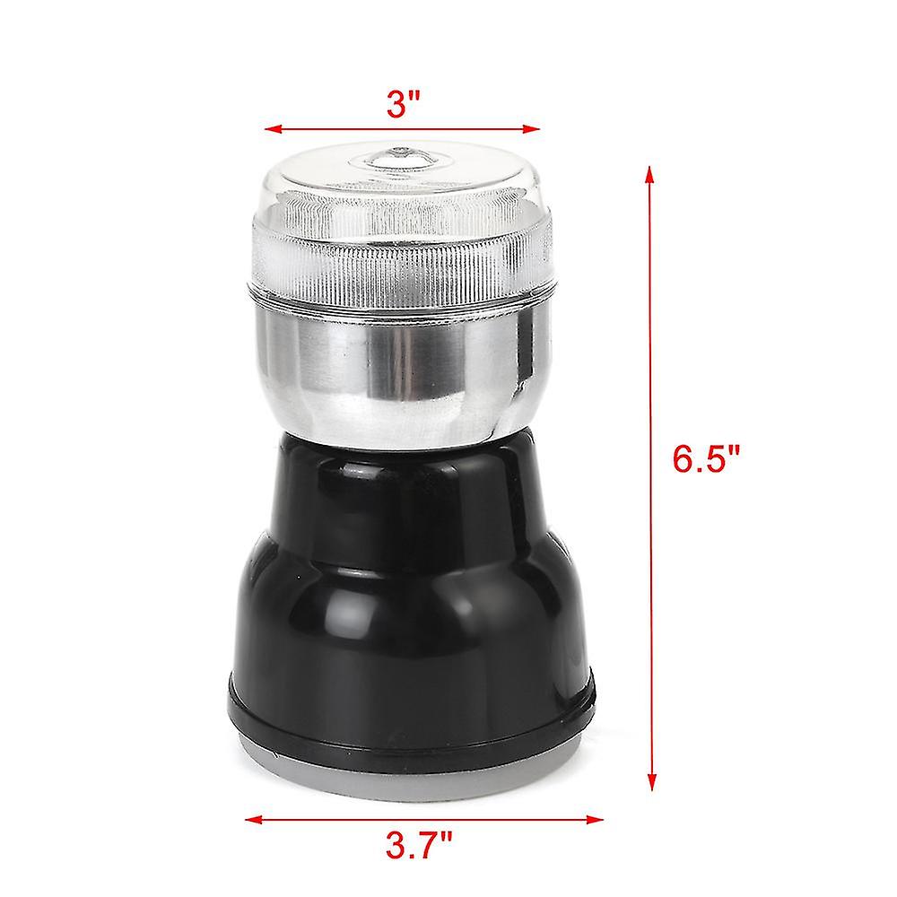 220v Electric Coffee Grinder Grinding Milling Bean Nut Blender Matte Spice Tool Black