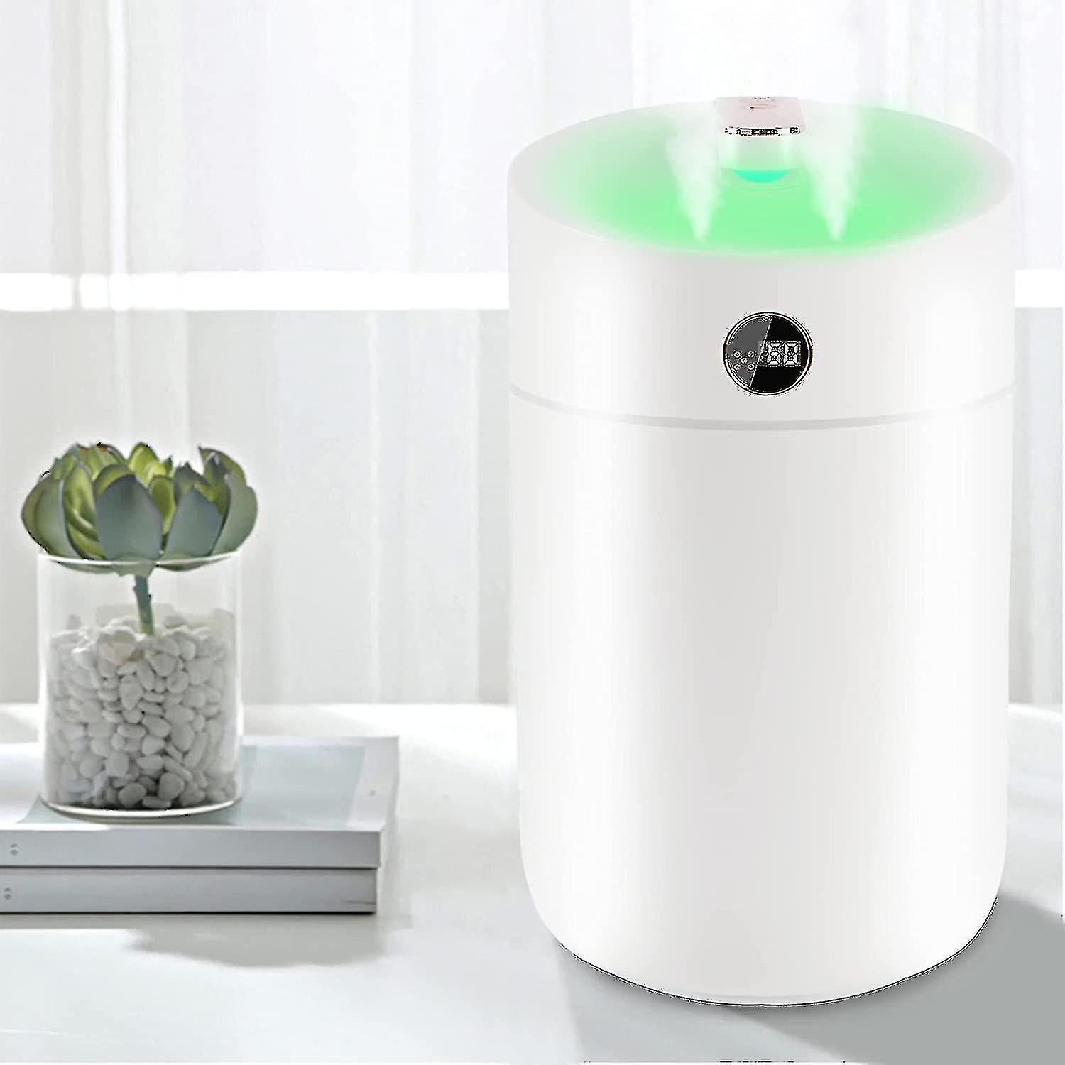 Cool Mist Humidifiers For Bedroom， Double Spray Humidifiers With 7-color Lights， 3l Humidifier For H