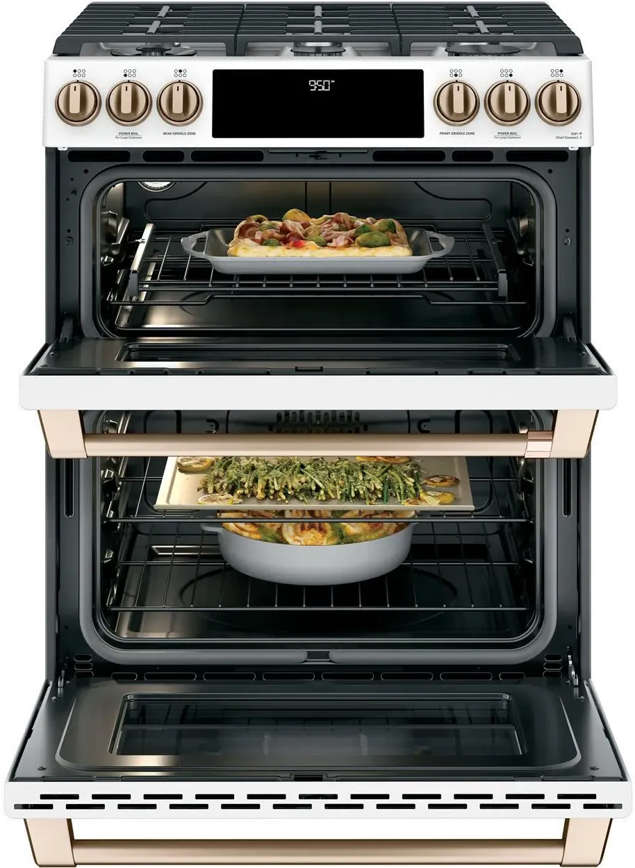 Cafe Double Oven Dual Fuel Range C2S950P4MW2