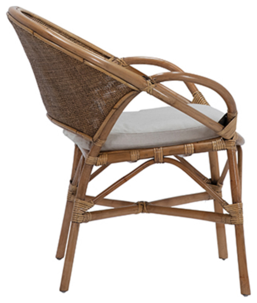 Bamboo and Rattan Ring Arm Chair   Tropical   Armchairs And Accent Chairs   by Design Mix Furniture  Houzz